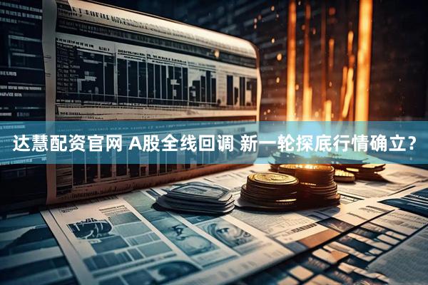 达慧配资官网 A股全线回调 新一轮探底行情确立？